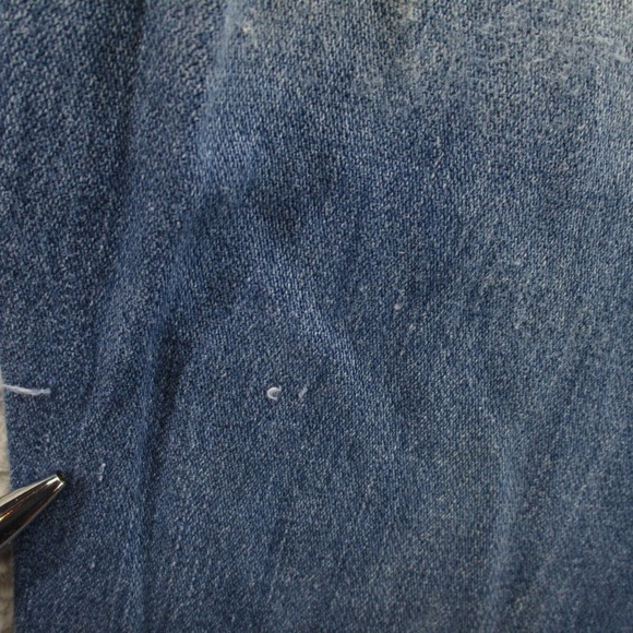 Vintage 1980's Wrangler Jeans Men's 38 Short Distressed Stone Wash Blue 84414KB - Picture 5 of 14